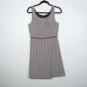 The Limited Cream &‎ Purple Geometric A-Line Dress Size 2 Tall